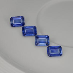 Gemas de cianita azul natural de 5,62 ct, corte esmeralda, VS-SI