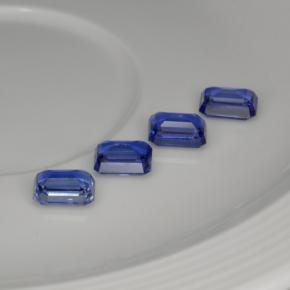 Gemas de cianita azul natural de 5,62 ct, corte esmeralda, VS-SI
