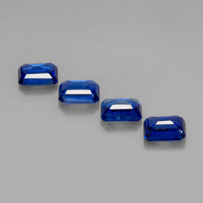 Gemas de cianita azul natural de  ct, corte esmeralda, VS-SI
