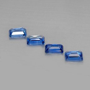 Gemas de cianita azul natural de  ct, corte esmeralda, VS-SI