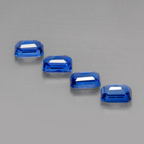 Gemas de cianita azul natural de  ct, corte esmeralda, VS-SI