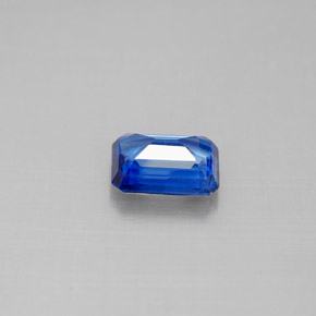 Cianita azul natural de 1,09 ct, corte esmeralda, VS-SI