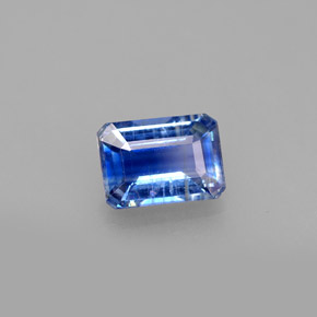 Cianita azul natural de 1,26 ct, corte esmeralda, VS-SI