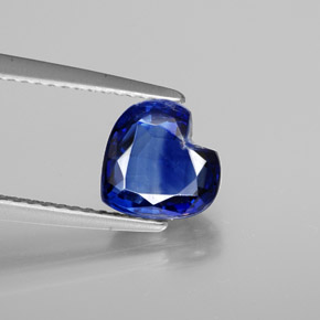 Cianita azul natural de 2,08 ct, forma de corazón, SI