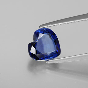 Cianita azul natural de 2,08 ct, forma de corazón, SI