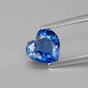 Cianita azul natural de 1,84 ct, forma de corazón, VS