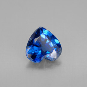 Cianita azul natural de 1,73 ct, forma de corazón, VS