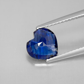 Cianita azul natural de 1,69 ct, forma de corazón, VS-SI