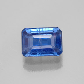 Cianita azul natural de 1,36 ct, corte esmeralda, SI