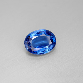 Cianita azul natural de 2,25 ct, corte óvalo, VS