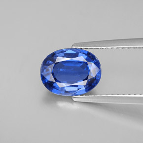 Cianita azul natural de 2,17 ct, corte óvalo, VS