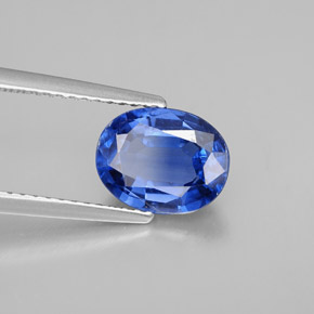 Cianita azul natural de 2,17 ct, corte óvalo, VS