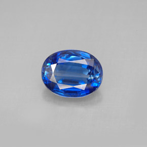 Cianita azul natural de 2,25 ct, corte óvalo, VS
