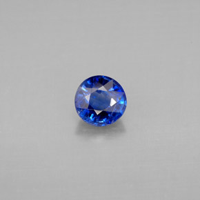 Cianita azul natural de 0,71 ct, corte redondo, SI