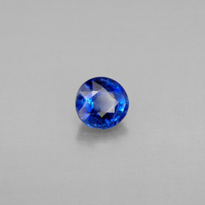 Cianita azul natural de 0,71 ct, corte redondo, SI