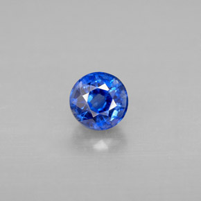 Cianita azul natural de 0,87 ct, corte redondo, SI