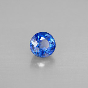 Cianita azul natural de 0,87 ct, corte redondo, SI