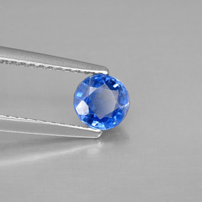Cianita azul natural de 0,69 ct, corte redondo, SI