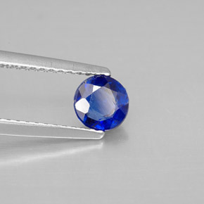 Cianita azul natural de 0,73 ct, corte redondo, SI