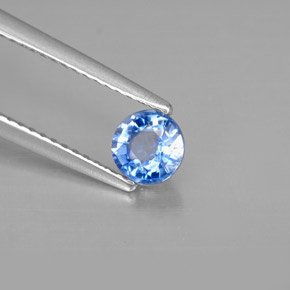 Cianita azul natural de 0,61 ct, corte redondo, SI