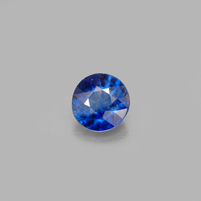 Cianita azul natural de 0,89 ct, corte redondo, VS-SI