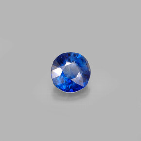 Cianita azul natural de 0,89 ct, corte redondo, VS-SI