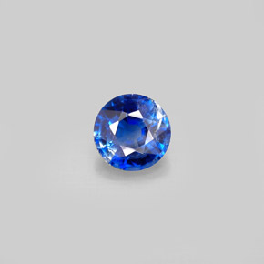 Cianita azul natural de 0,97 ct, corte redondo, VS-SI