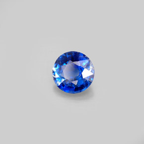 Cianita azul natural de 0,97 ct, corte redondo, VS-SI
