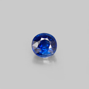 Cianita azul natural de 0,93 ct, corte redondo, VS-SI