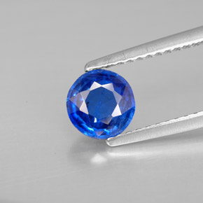 Cianita Azul natural de 0.96 ct, Corte Redondo, VS-SI