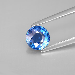 Cianita Azul natural de 0.91 ct, Corte Redondo, VS-SI