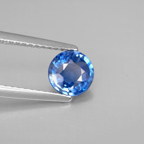 Cianita Azul natural de 0.91 ct, Corte Redondo, VS-SI