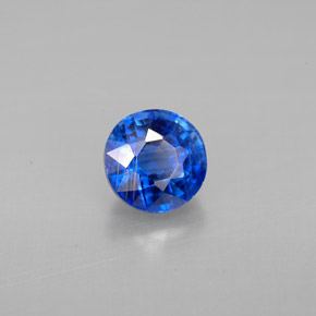 Cianita azul natural de 1,24 ct, corte redondo, VS-SI