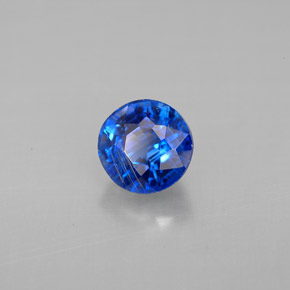 Cianita azul natural de 1,24 ct, corte redondo, VS-SI