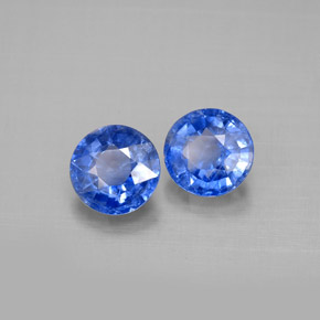 Gemas de cianita azul natural de  ct, corte redondo, VS-SI
