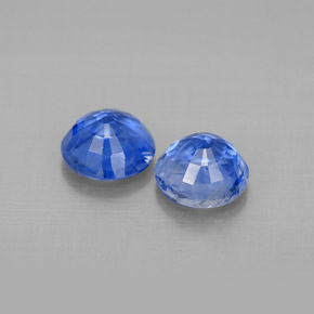 Gemas de cianita azul natural de  ct, corte redondo, VS-SI