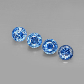 Gemas de cianita azul natural de  ct, corte redondo, VS-SI