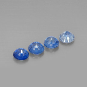 Gemas de cianita azul natural de  ct, corte redondo, VS-SI