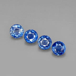 Gemas de cianita azul natural de  ct, corte redondo, VS-SI