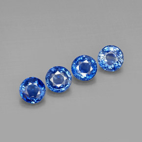 Gemas de cianita azul natural de  ct, corte redondo, VS-SI