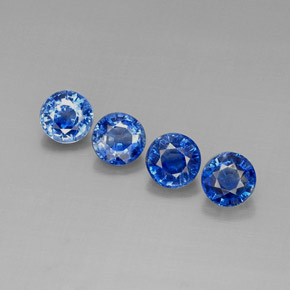 Gemas de cianita azul natural de  ct, corte redondo, VS-SI