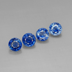 Gemas de cianita azul natural de  ct, corte redondo, VS-SI