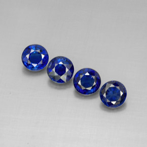 Gemas de cianita azul natural de  ct, corte redondo, VS-SI