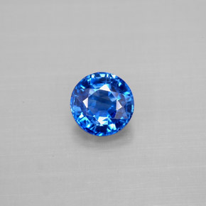 Cianita azul natural de 1,10 ct, corte redondo, VS-SI