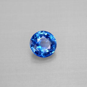 Cianita azul natural de 1,10 ct, corte redondo, VS-SI