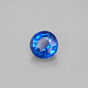 Cianita azul natural de 1,18 ct, corte redondo, VS-SI