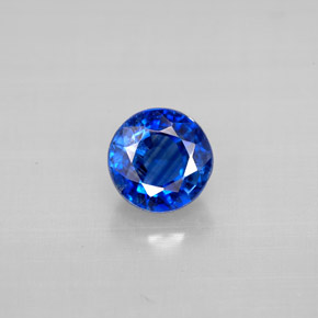 Cianita azul natural de 1,37 ct, corte redondo, VS-SI