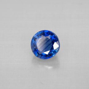 Cianita azul natural de 1,37 ct, corte redondo, VS-SI