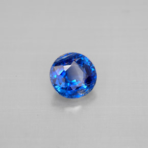 Cianita azul natural de 1,05 ct, corte redondo, VS-SI