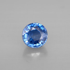 Cianita Azul natural de 1.24 ct, Corte Redondo, VS-SI